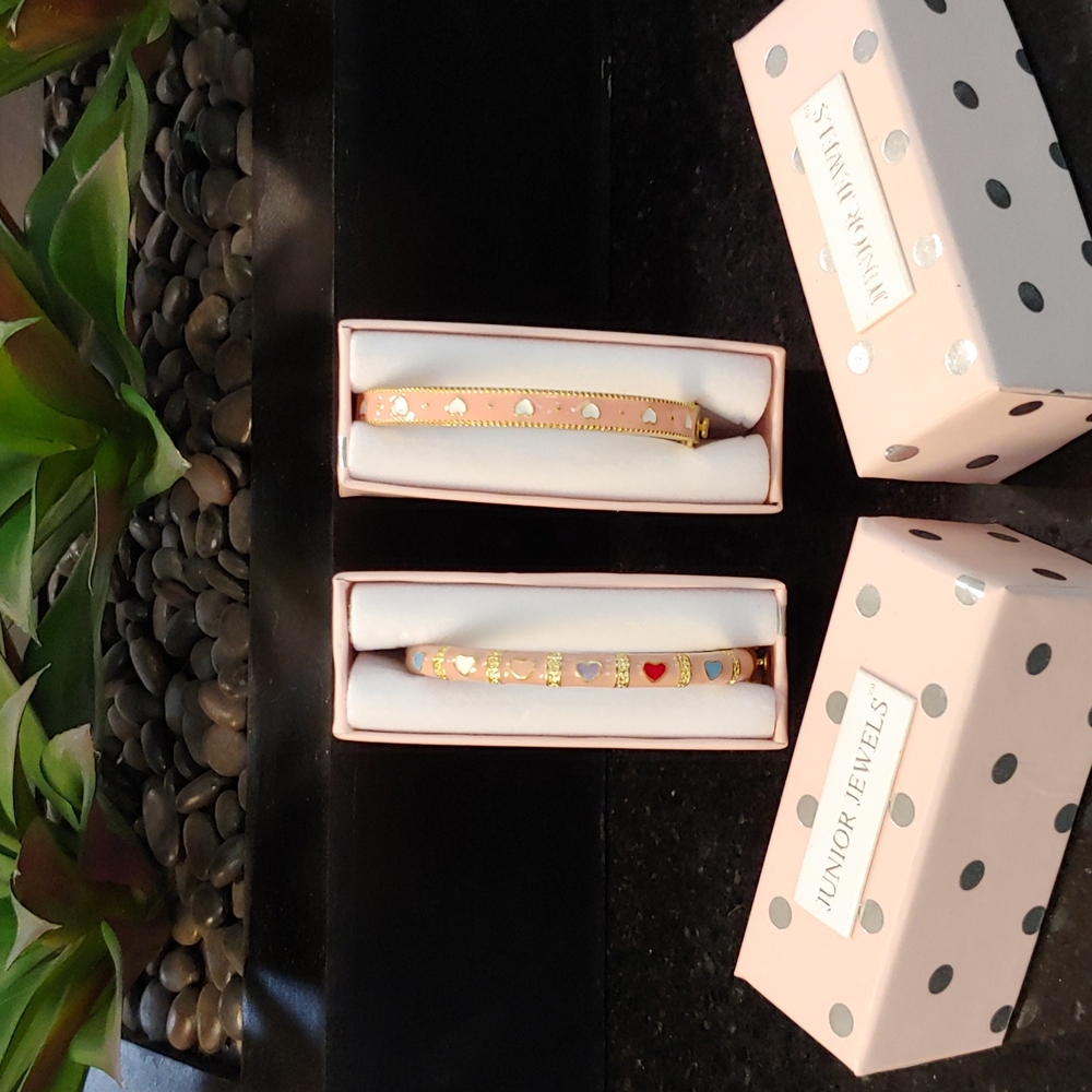 Children's enamel heart bracelets